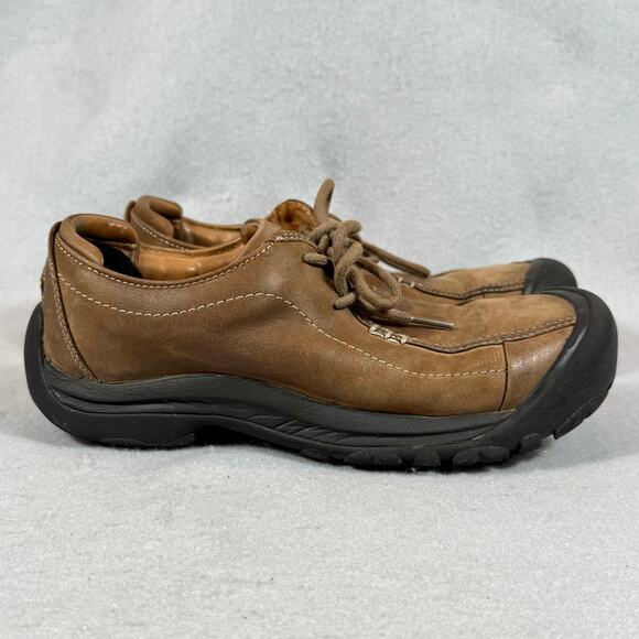 Keen Portsmouth II Mens Casual Brown Leather Shoes Size 8 Hiking - Picture 4 of 12
